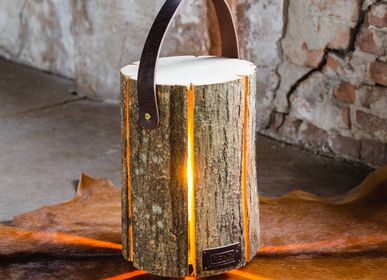 Floor lamps - Wood Light - Ash Wood M | Leather edition  - LEDR