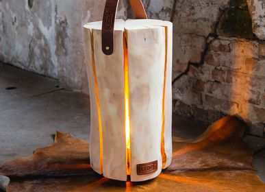 Lampadaires - Wood Light - Merisier L | Leather Edition  - LEDR