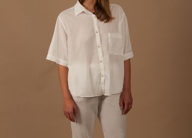 Homewear textile - Pyjama Amélie - COULEUR CHANVRE