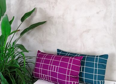 Fabric cushions - KVP - Textile Design - BLOCK WINDOW + GRID - Digital printed cushions - BELGIUM IS DESIGN