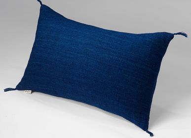 Fabric cushions - YAILUE Hand Spun Hand Woven Natural Dyed Cotton Cushion Cover - HER WORKS