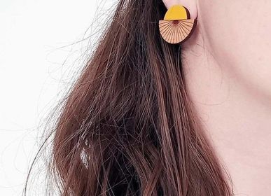 Jewelry - Eclypse wooden earrings - L'ATELIER DES CREATEURS