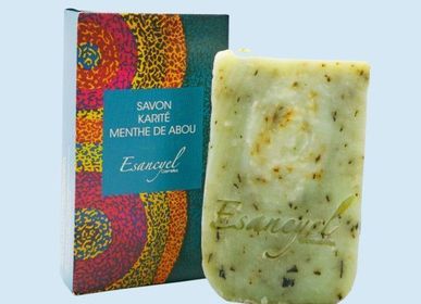 Soaps - Handmade extra-mild soap with shea butter and Abou mint - 100g - L'ATELIER DES CREATEURS