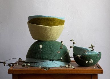 Caskets and boxes - BOWLS & BASKETS - Handmade in felt - MUSKHANE