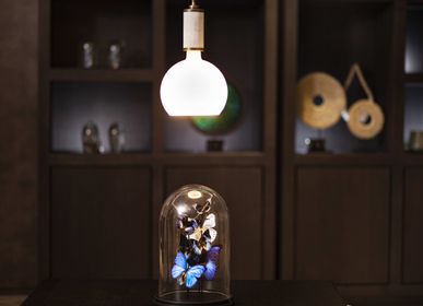 Lightbulbs for indoor lighting - LED FLOATING GLOBE 200 MILKY SATIN GLASS - SEGULA LED LIGHTING