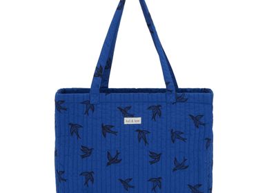 Bags and totes - Tote bag in organic cotton - Blue bird - HOLI AND LOVE