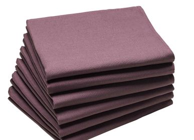 Table linen - Cambrai Aubergine / Tablecloth and napkin - COUCKE