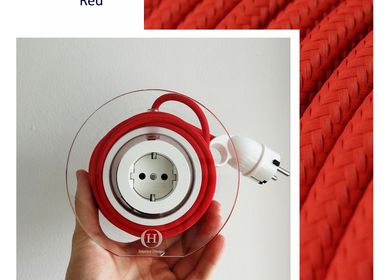 Design objects - Extension Cord for 2 Plugs - Red - OH INTERIOR DESIGN