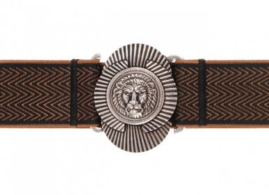 Jewelry - Interchangeable chocolate lion zig zag belt - JULIE SION