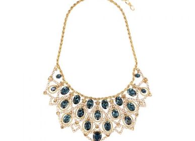 Jewelry - Waterfall Blue Necklace Big  - OTAZU