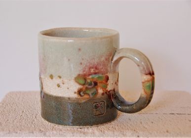 Tasses et mugs - Mug en porcelaine chamotté - BLEU TERRE