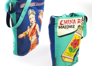 Bags and totes - China Rose/Cock Matches Shopper Bag - COOLKITSCH