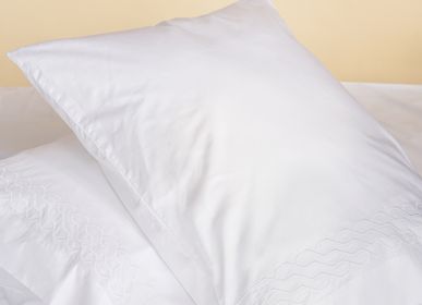 Bed linens - Pair of rectangular pillowcases White Braid - ALDÉLINDA HOME
