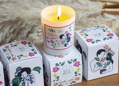 Candles - Illustrated candle PLAN COEUR - LA BELLE MÈCHE
