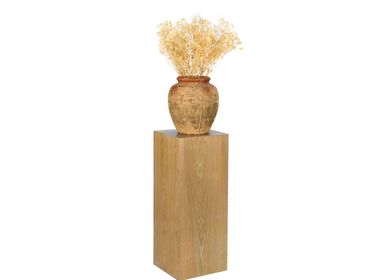 Decorative objects - Ash wood pedestal 28x28x70 cm  AX22010 - ANDREA HOUSE