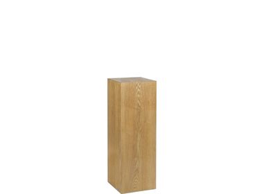 Decorative objects - Ash wood pedestal table 28x28x80 cm AX22011  - ANDREA HOUSE