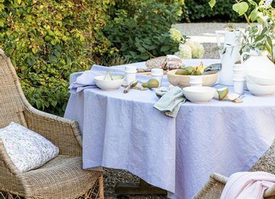 Table linen - Chambray Lila - Tablecloth and napkin - ALEXANDRE TURPAULT