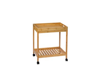 Food storage - 2 TIER BAMBOO CART 55X34X63CM CC22005 - ANDREA HOUSE
