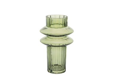Vases - Jade green glass vase Ø14.5x24 cm CR22061  - ANDREA HOUSE