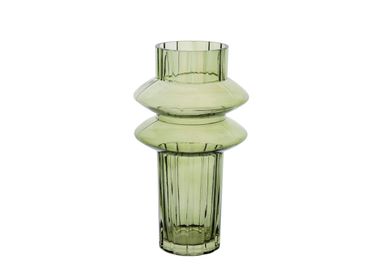 Vases - Vase en verre vert jade Ø16,5x30 cm CR22062  - ANDREA HOUSE