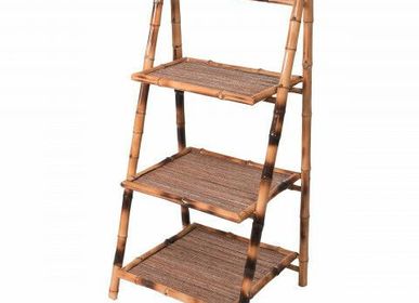 Shelves - LIDI - Foldable bamboo shelf 3 trays - L'ATELIER DES CREATEURS
