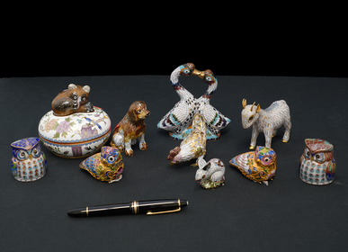 Sculptures, statuettes et miniatures - Petits animaux en cloisonné émaillé  - TRESORIENT