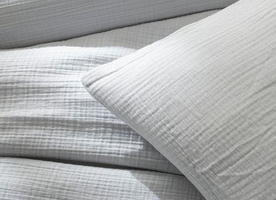Bed linens - Double gaze de coton Tendresse Brume - Duvet set - ESSIX