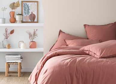 Bed linens - Coton Lavé Soft line Terracotta - Duvet set - ESSIX