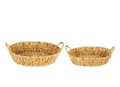 Caskets and boxes - Set of 2 water hyacinth trays; 35 x 43 x 15 cm/28 x 38 x 14 cm MS22209 - ANDREA HOUSE