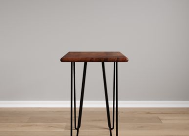 Tables de nuit - Table d'appoint Jazz en bois de manguier et fer en noyer et noir - MH LONDON