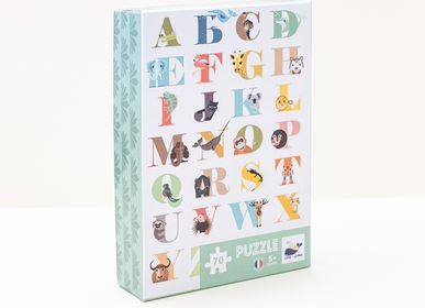 Jeux enfants - Puzzle 70 pièces ABC- Made in France. - COQ EN PATE