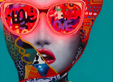 Tableaux - Œuvre murale 'Chic Woman' - LED néon - LOCOMOCEAN