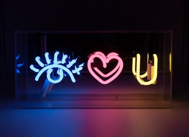 Decorative objects - 'Eye Love You' Acrylic Box Neon Light - LOCOMOCEAN
