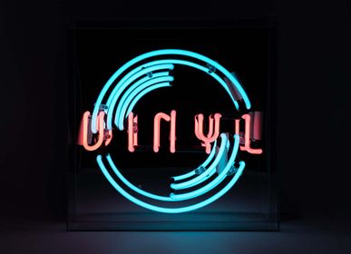 Decorative objects - 'Vinyl' Large Acrylic Box Neon Light - LOCOMOCEAN