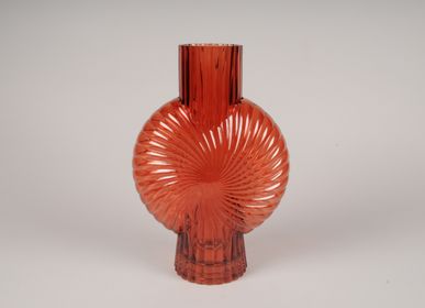 Objets de décoration - Vase en verre bordeaux D22cm H32cm - LE COMPTOIR.COM