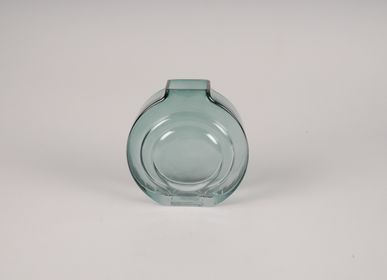 Decorative objects - Green glass vase D14.5cm H15.5cm - LE COMPTOIR.COM