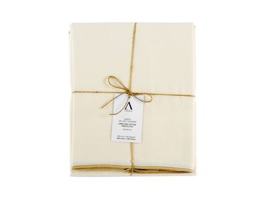 Table cloths - Set of 2 beige cotton and linen towels 40x40 cm MS22021 - ANDREA HOUSE