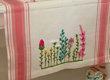 Table linen - DUE FRAGOLE Kitchen Towel Flowery Meadow - BUSATTI  1842