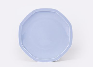 Formal plates - The octagonal porcelain plate - Light blue - OGRE LA FABRIQUE