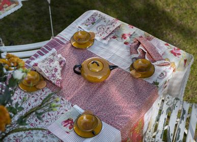 Linge de table textile - Nappes bohèmes - ROSE VELOURS