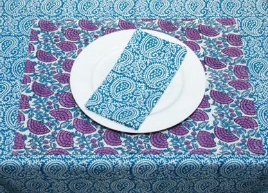 Table linen - linge de table block print  - ZEN ETHIC *