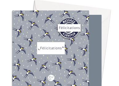 Stationery - Les Parisiennes d'Emilie FIALA scratch off message cards Hirondelles - LES PARISIENNES D'EMILIE FIALA