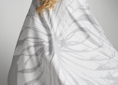 Scarves - Blanket Throw 100% Baby Alpaca Jacquard. Luxury and Sustainable. Natural certified fibers - PUEBLO