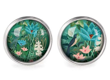 Bijoux - Ears studs Queen Size surgical stainless steel - Douanier Rousseau - LES PARISIENNES D'EMILIE FIALA