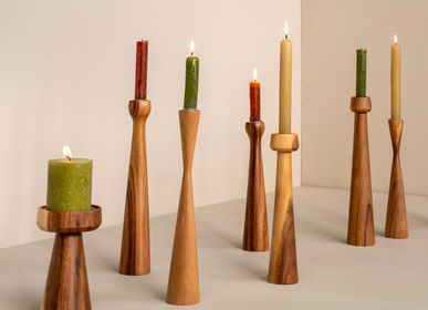 Candlesticks and candle holders - Kinta's natural wood candleholders - KINTA