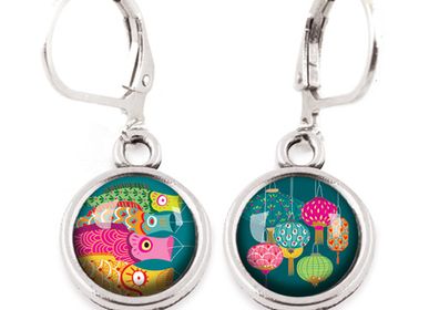Bijoux - Dormeuses Les Minis Koinobori / Chochin - LES MINIS D'EMILIE FIALA