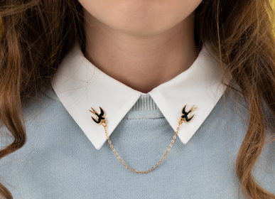 Jewelry - Collar Pin Swallow, Collar Pin Dog, Collar Pin Radio - PARTYDECO