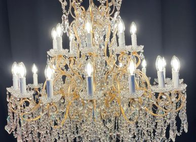 Bureaux d'entreprise - LUSTRE EN CRISTAL DORÉ - L'ARTIGIANO DEL LAMPADARIO