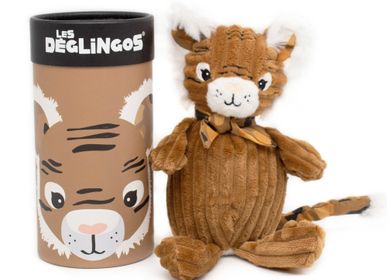 Children's party goods - Small Simply Plush Speculos the Tiger with Gift box - LES DEGLINGOS