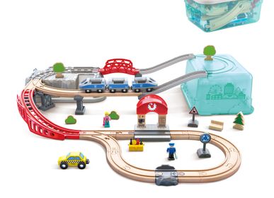 Toys - City train bucket set - HAPE